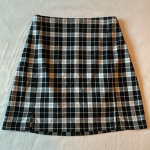 Brandy Melville gray plaid mini skirt